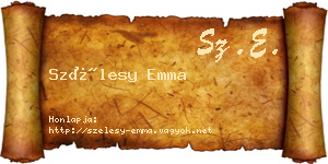 Szélesy Emma névjegykártya