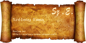 Szélesy Emma névjegykártya