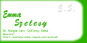 emma szelesy business card